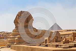 Great Sphinx and Giza Pyramid , cairo in egypt