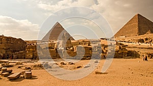 The Great Sphinx of Giza and the pyramids in Egypt