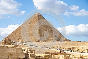 The Great Sphinx and The Great Pyramid of Giza - the biggest Egyptian pyrami