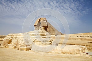 The Great Sphinx and the Great Pyramid, Giza, Egypt