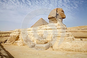 The Great Sphinx and the Great Pyramid, Giza, Egypt