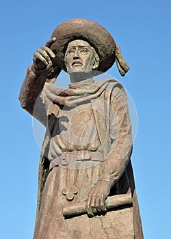 Dom Henrique statue in Lagos, Algarve - Portugal photo