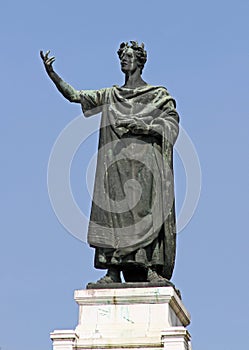 Great statue of the famous poet Virgil