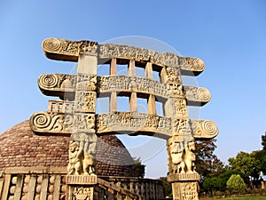 Great stupa no. 2 of sanchi India, Buddhist monuments world heritage