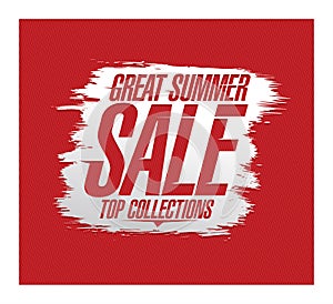 Great summer sale web banner with white stroke