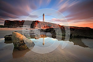 Great sunset in the Sea-light of Lossiemouth