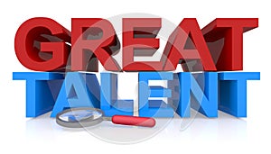 Great talent on white