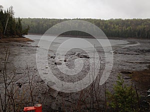 Taureau Lake in Quebec, Canada on spring