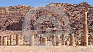 Great Temple in the ancien Nabatean city of Petra, Jordan.