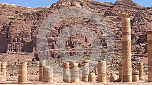 Great Temple in the ancien Nabatean city of Petra, Jordan.