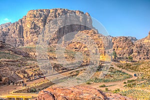 The great temple and Qasr al Bint at petra, Jordan