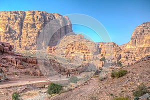 The great temple and Qasr al Bint at petra, Jordan