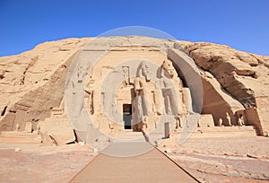 The Great Temple of Ramesses II. Abu Simbel, Egypt.