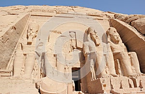 The Great Temple of Ramesses II. Abu Simbel, Egypt.