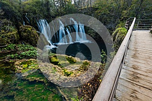 Great Una waterfalls in MArtin Brod, Bosnia and Herzegovina