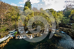 Great Una waterfalls in MArtin Brod, Bosnia and Herzegovina photo