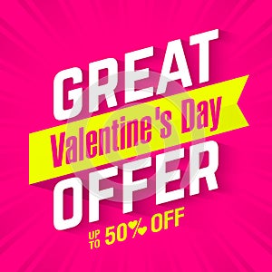 Great Valentines Day offer banner