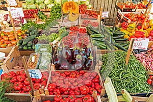 Great variety of vegetables for sale