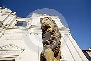 Great view of catholic church in leon city, nicaragua