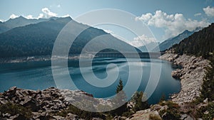 A great view on lake MALGA BISSINA and on Val di fumo photo