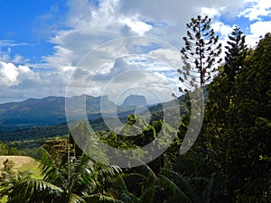 A great view of Le Morne, Mauritius from a distance. photo