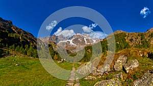 Val Sesia scenic landscape in a clean sunny morning photo