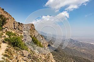 Great view point jabal samhan near Salalah in Oman photo