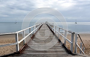 Great views of Hervey Bay from the wooden Urangan pier