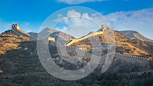 The Great wall of China at Badaling site in Beijig, China