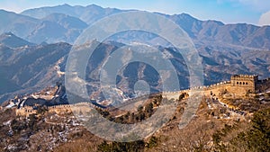 The Great wall of China at Badaling site in Beijig, China