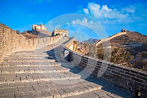 The Great wall of China at Badaling site in Beijig, China