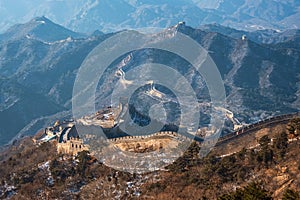 The Great wall of China at Badaling site in Beijig, China