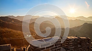 The Great wall of China at Badaling site in Beijig, China