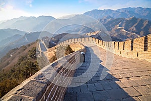 The Great wall of China at Badaling site in Beijig, China