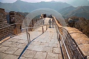 The Great wall of China at Badaling site in Beijig, China