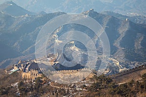 The Great wall of China at Badaling site in Beijig, China