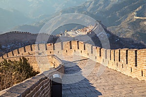 The Great wall of China at Badaling site in Beijing, China