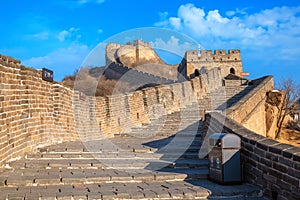 The Great wall of China at Badaling site in Beijing, China