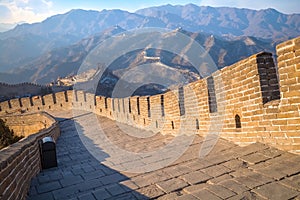 The Great wall of China at Badaling site in Beijing, China