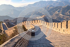 The Great wall of China at Badaling site in Beijing, China