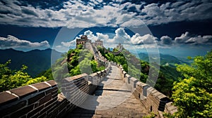 The Great Wall of China at Jinshanling, Beijing, China. Generative AI