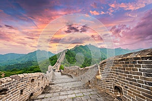 Great Wall of China at the Jinshanling section photo