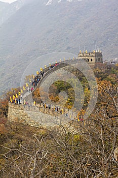 Great Wall of China at Mutianyu section, Huairou District within the city limits of Beijing (China)