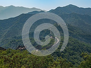 The Great Wall of china at Mutianyu in the summer, Beijing, China, Asia, stock photo