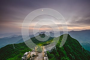 Great Wall of China at night