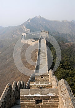 The Great Wall of China. This section of the Great Wall is at Jinshanling near Beijing.