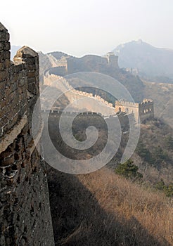 The Great Wall of China. This section of the Great Wall is at Jinshanling near Beijing.