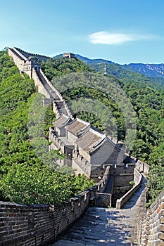 Great Wall of China in summer.