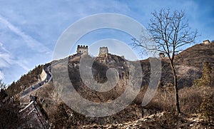 The Great Wall of China in winter. The Badaling area. China