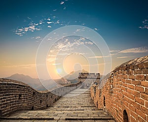 The great wall at dusk